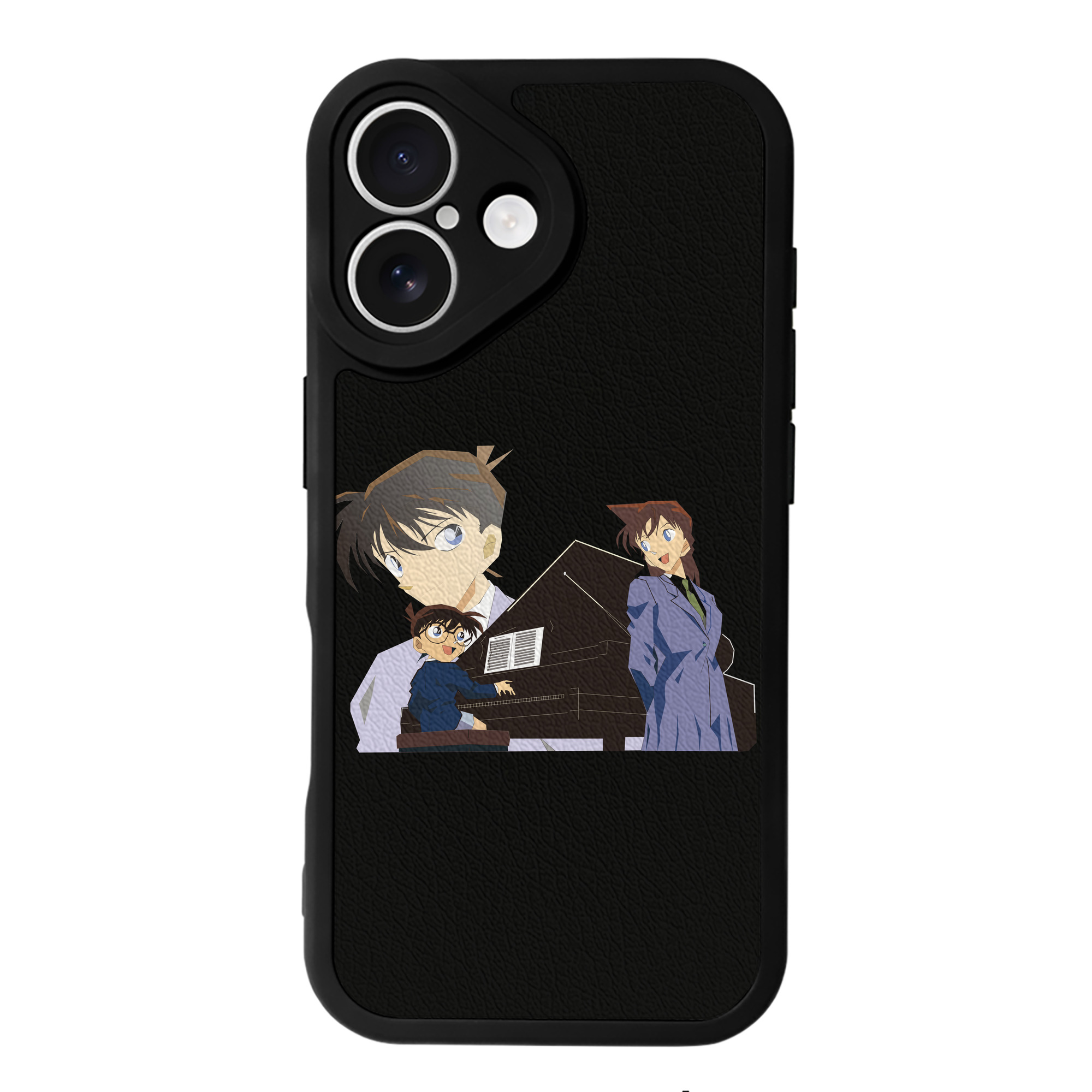（画像用） 名探偵コナン 毛利 蘭 もうり らん、モーリ ラン Detective Conan Rachel Moore 【iPhone 16シリーズ対応】シリコンスマホケース（レザー調） 材質：シリコン